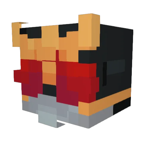 Safushio Minecraft avatar head, 3D render