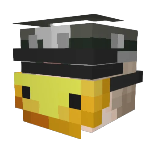 Safuwafu_ Minecraft avatar head, 3D render
