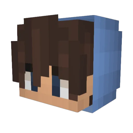 SagGG_ Minecraft avatar head, 3D render
