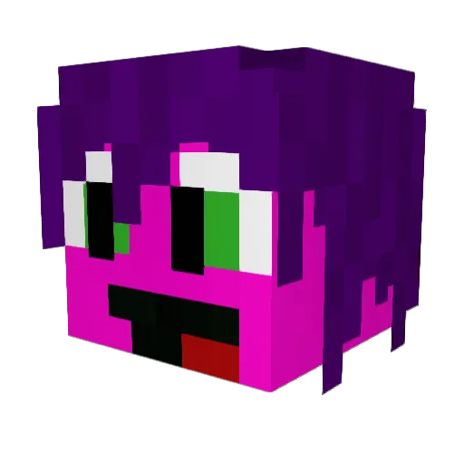 Sag_Hard Minecraft avatar head, 3D render