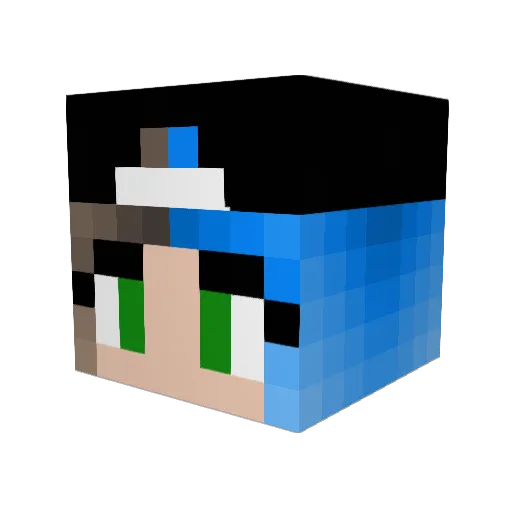 SagaFlickan Minecraft avatar head, 3D render