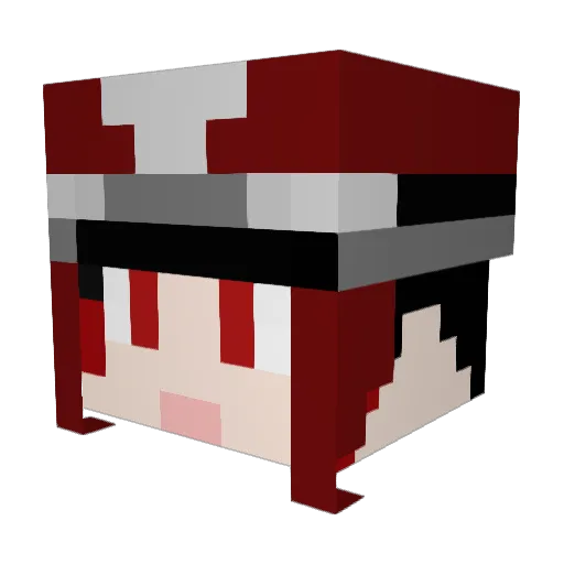 SagaSega Minecraft avatar head, 3D render