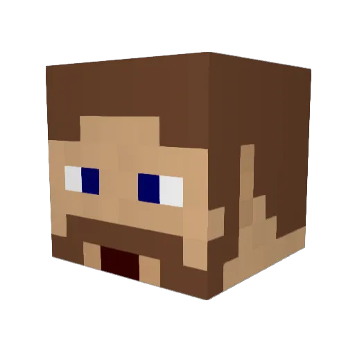 SagaciousX Minecraft avatar head, 3D render