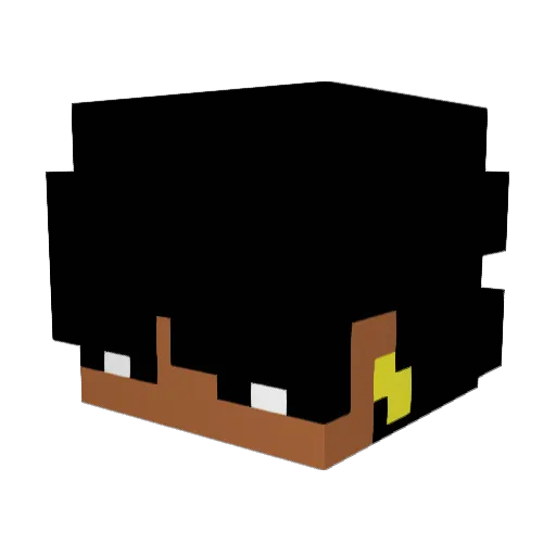 Sagadragon Minecraft avatar head, 3D render