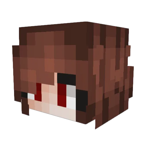 Saganaki Minecraft avatar head, 3D render