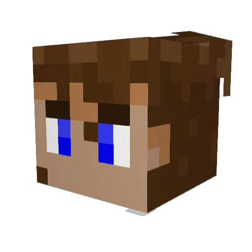 Saganman778 Minecraft avatar head, 3D render