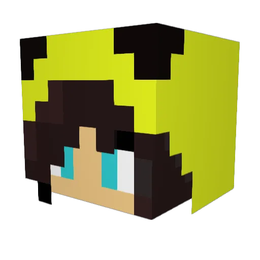Sagara28 Minecraft avatar head, 3D render