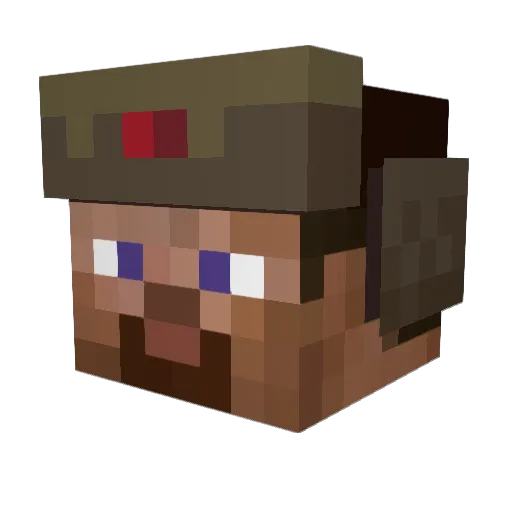 Sagasha21 Minecraft avatar head, 3D render