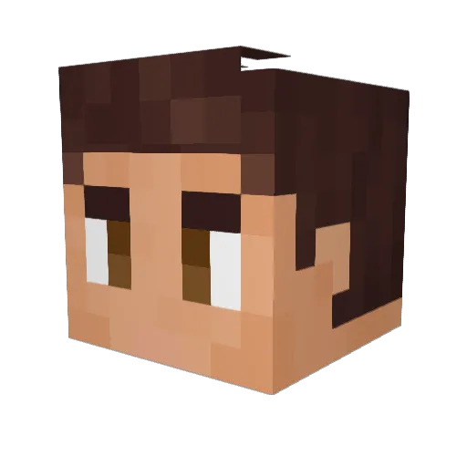 SagaxBE Minecraft avatar head, 3D render