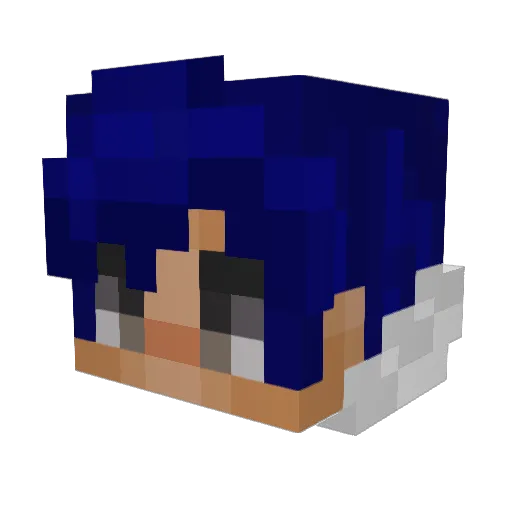 SageCraftt Minecraft avatar head, 3D render