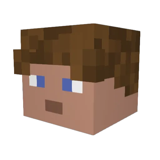 Sagel01 Minecraft avatar head, 3D render