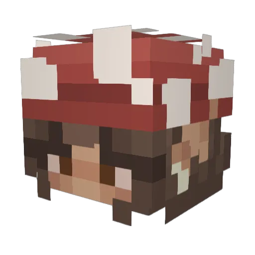 Sageleafy Minecraft avatar head, 3D render