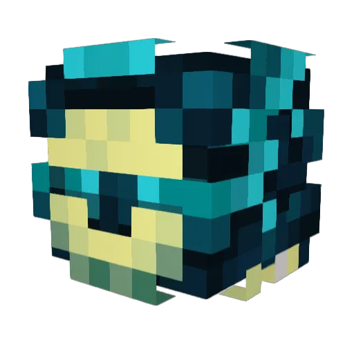 Sagerix Minecraft avatar head, 3D render