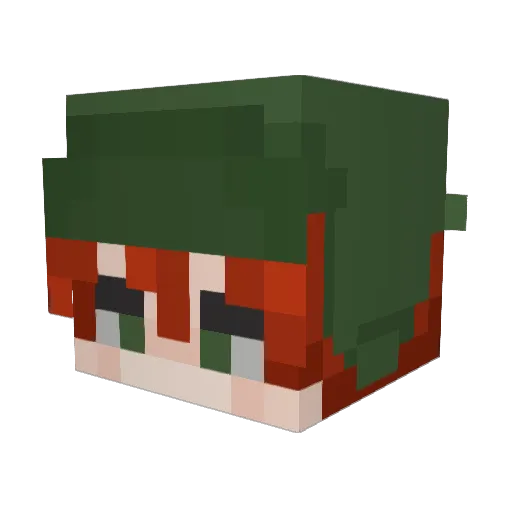 Sageussy Minecraft avatar head, 3D render