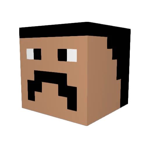 Saggyyss Minecraft avatar head, 3D render