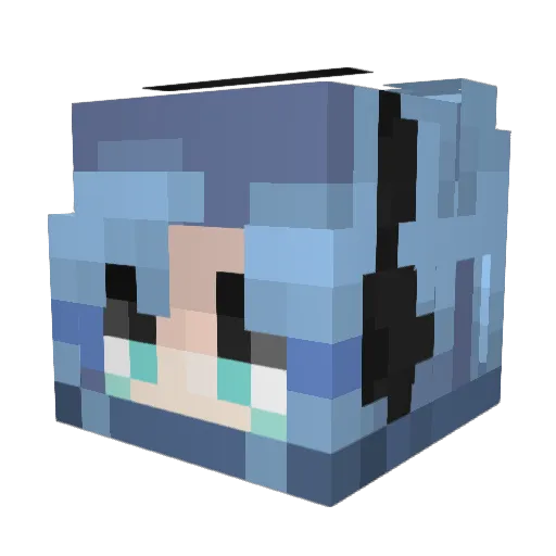 SaginComet Minecraft avatar head, 3D render