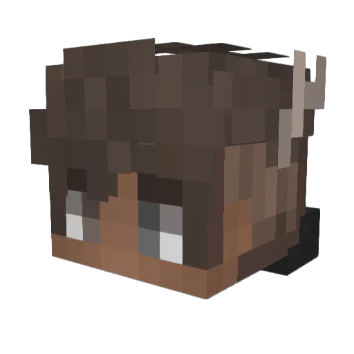 Sagittariuh Minecraft avatar head, 3D render