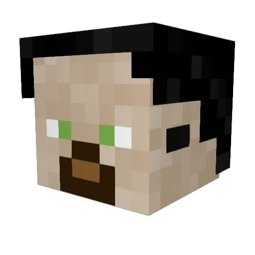 Sagmk Minecraft avatar head, 3D render
