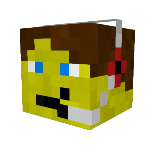 Sagn Minecraft avatar head, 3D render