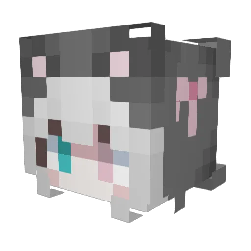 Sagoale Minecraft avatar head, 3D render