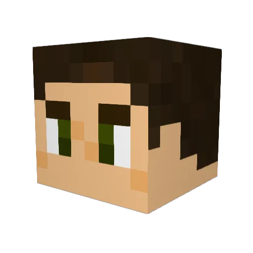 Sagos2013 Minecraft avatar head, 3D render