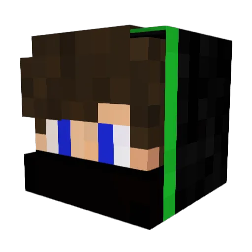 Saguah Minecraft avatar head, 3D render