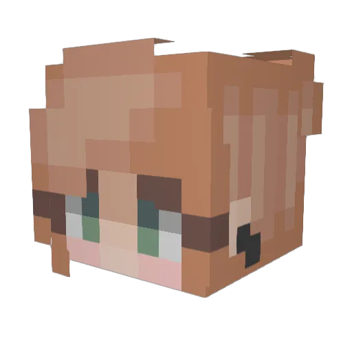 SahaJauho Minecraft avatar head, 3D render