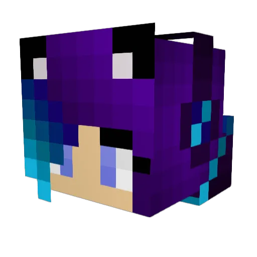 Saharaha Minecraft avatar head, 3D render