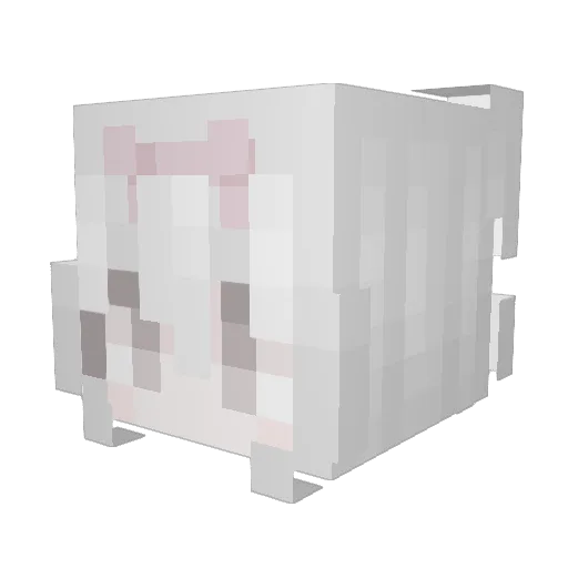 Sahararaa Minecraft avatar head, 3D render