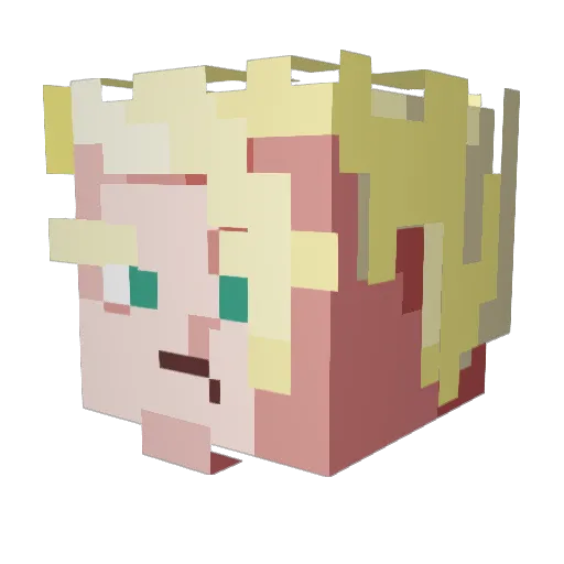 Sahil119 Minecraft avatar head, 3D render