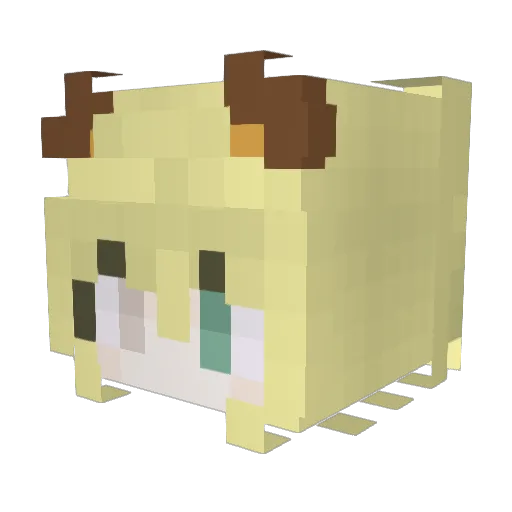 Sahjs Minecraft avatar head, 3D render