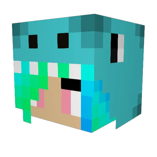 SahoOfficial Minecraft avatar head, 3D render