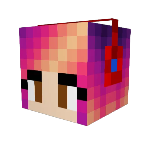 Sahra123 Minecraft avatar head, 3D render