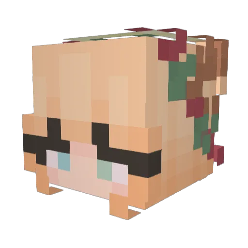 Sahreah Minecraft avatar head, 3D render