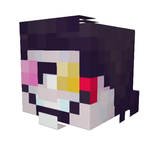 Sahree Minecraft avatar head, 3D render