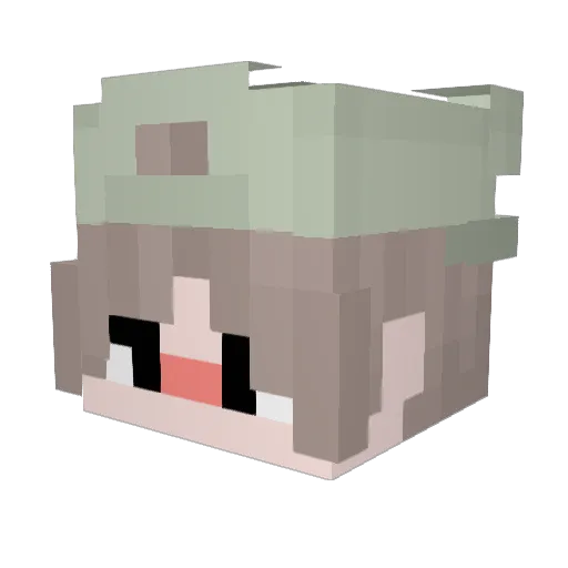 Sahuryo Minecraft avatar head, 3D render