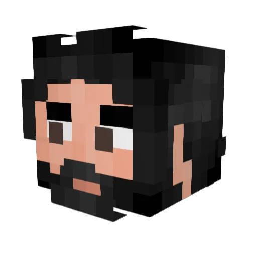 Sahyui Minecraft avatar head, 3D render