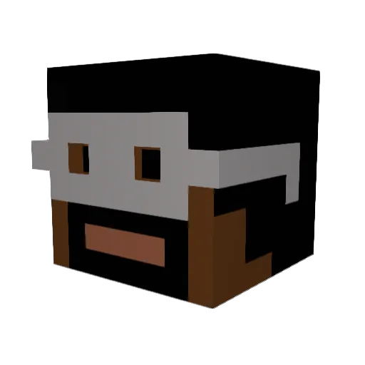 SaiYuuKen Minecraft avatar head, 3D render