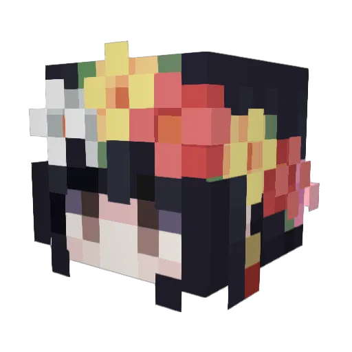Sai_Akii Minecraft avatar head, 3D render