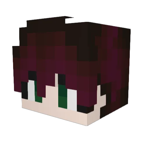 Sai_XVII Minecraft avatar head, 3D render