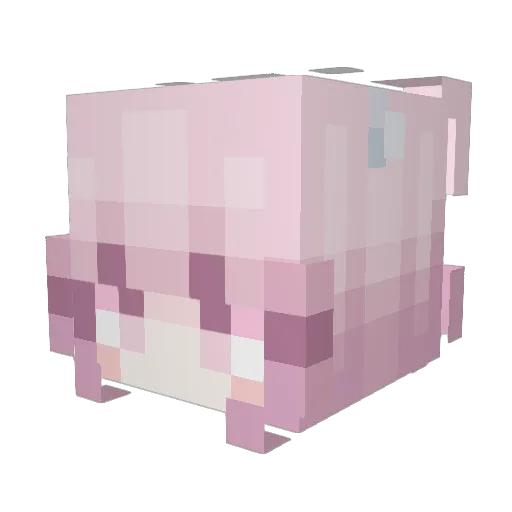 SaibaMidori_ Minecraft avatar head, 3D render