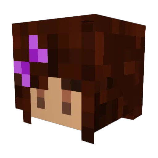 SaibaTV Minecraft avatar head, 3D render