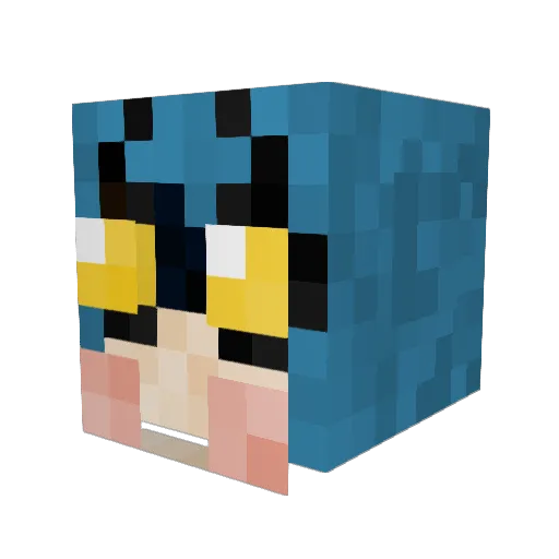 SaicoTek Minecraft avatar head, 3D render