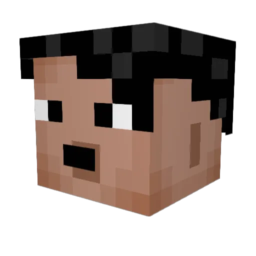 SaicoWeas Minecraft avatar head, 3D render