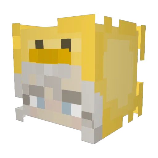 SaidVa Minecraft avatar head, 3D render