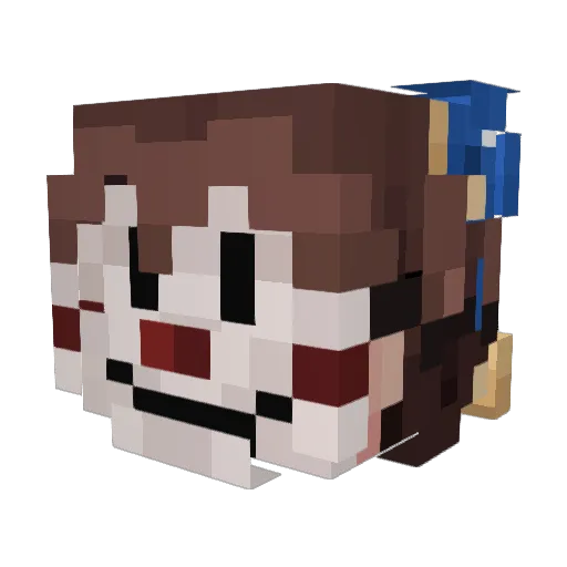 Saifher Minecraft avatar head, 3D render