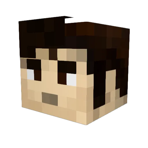Saifty Minecraft avatar head, 3D render
