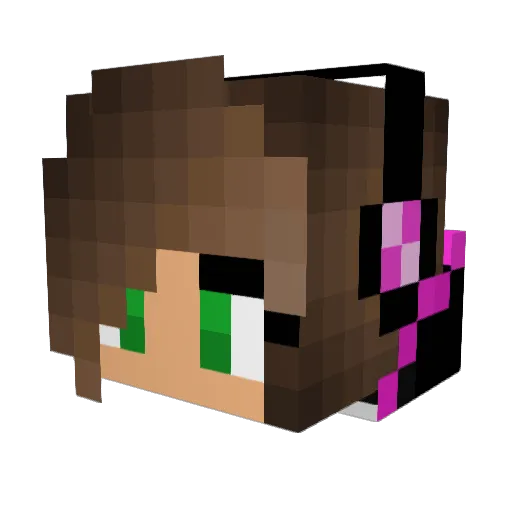 Saige4104 Minecraft avatar head, 3D render