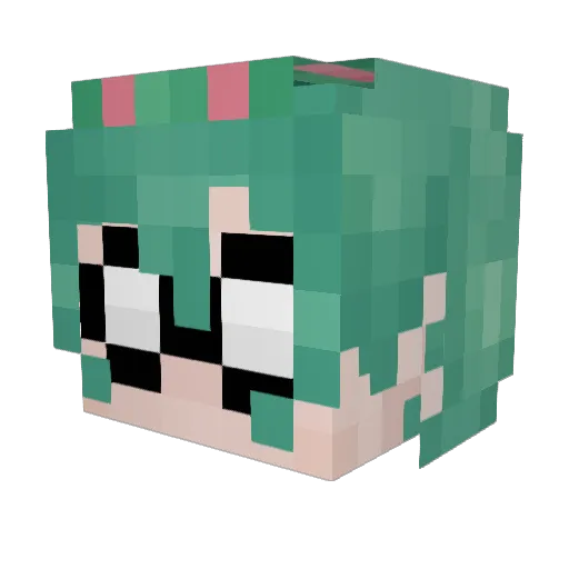 SaigeBunny Minecraft avatar head, 3D render