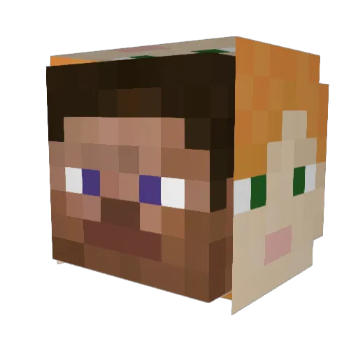 SaigoBestWW Minecraft avatar head, 3D render